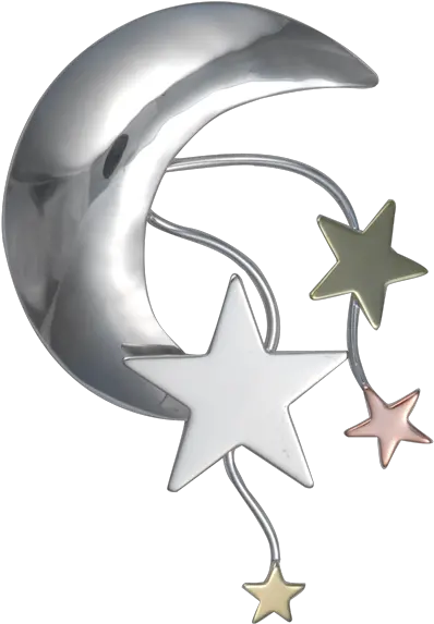  Moon And Stars Pinpendant Lg U2014 Courtney Design Png Moon Icon Transparent