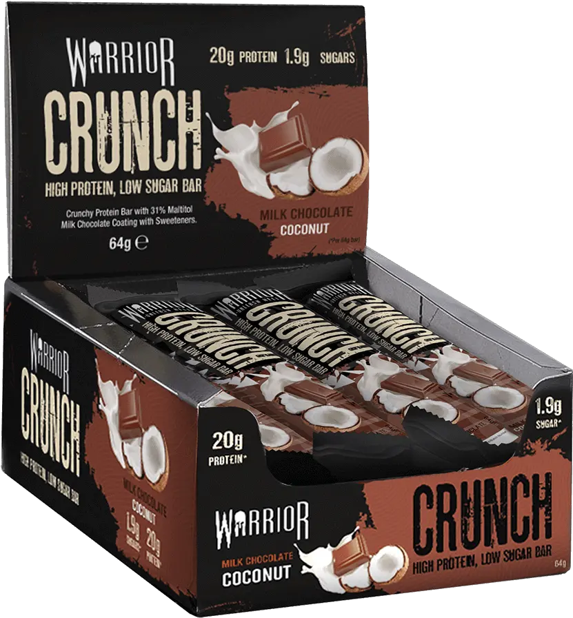  Warrior Crunch 12 Bars Warrior Crunch Protein Bar Png Warrior Transparent