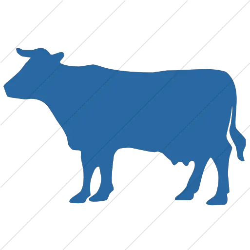  Iconsetc Simple Blue Animals Cow Icon Cow Silhouette Png Cow Icon