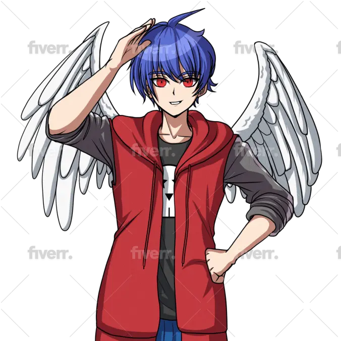  Do Danganronpa Style Art For You By Errizzz Fiverr Angel Png Danganronpa Icon