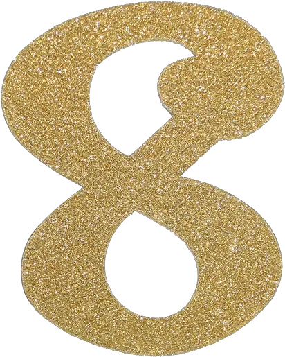  Number 8 Gold Glitter Gold Glitter Number 8 Png Glitter Png