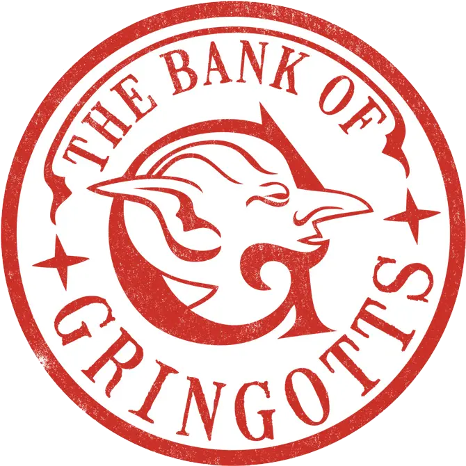  Gringotts Wizarding Bank Is The Only Harry Potter Gringotts Logo Png Ollivanders Logo