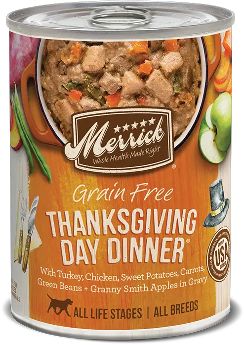  Grain Free Thanksgiving Day Dinner In Merrick Wet Puppy Food Png Thanksgiving Dinner Png