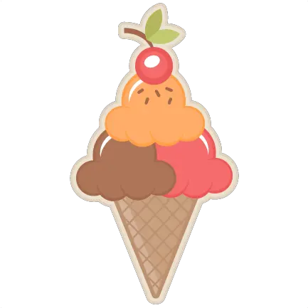  Triple Ice Cream Cone Svg Scrapbook Cut File Cute Clipart Ice Cream Clipart Triple Png Cone Png