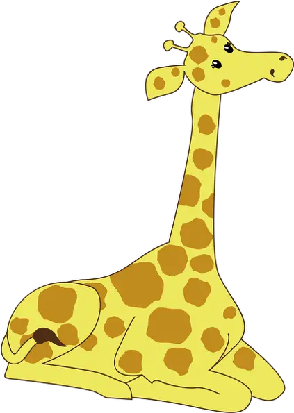  Kneeling Cartoongiraffe Free Clip Art For Download Giraffe Sitting Down Drawing Png Giraffe Png