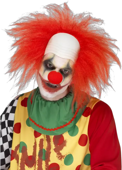  Hd Red Clown Wig Bald Transparent Png Clown Hair Clown Wig Png