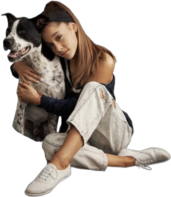  Ariana Grande Cuddling With A Cat Png Ariana Grande And Dogs Ariana Grande Transparent Background