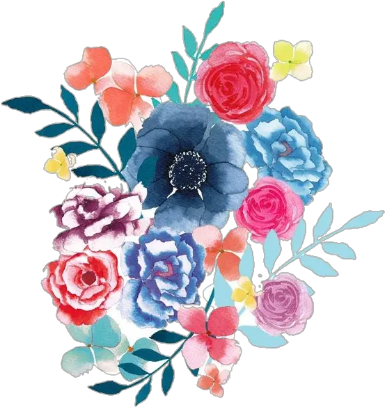  Png Flower In Watercolor Illustration Flores Png