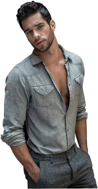  Download Hd Male Models Hairstyle Male Celebrities Wearing Shirt Png Male Model Png