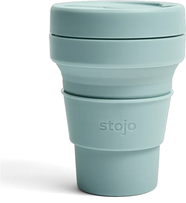  The Collapsible Reusable Cup Stojo 355 Aquamarine Png Solo Cup Png