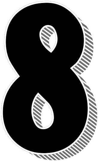  Numbers 8 Eight Drop Number 2 Drop Shadow Png 8 Png