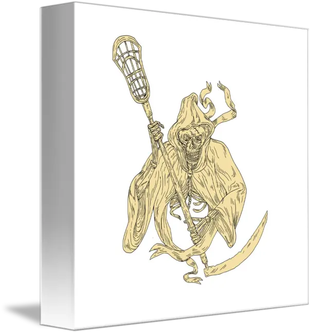  Grim Reaper Lacrosse Stick Drawing By Aloysius Patrimonio Lacrosse Stick Png Grim Reaper Logo