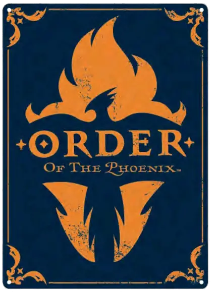  Harry Potter Large Tin Sign Order Of The Phoenix Order Of The Phoenix Logo Png Phoenix Png