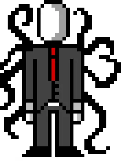  Download Slenderman Pixel Art Slender Man Png Slenderman Transparent