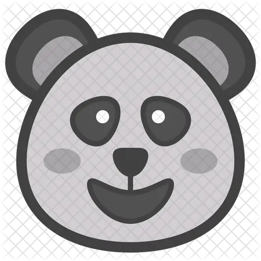  Panda Face Emoji Icon Of Colored Dot Png Panda Face Png