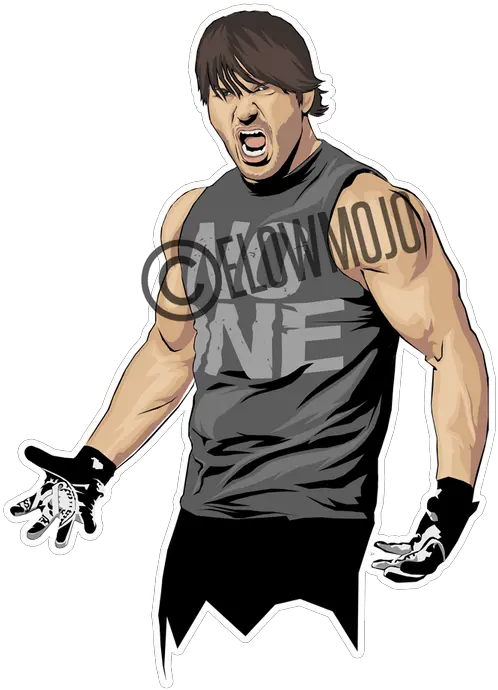  My New Aj Styles Fan Art For A Project Dean Ambrose Drawings Png Aj Styles Png