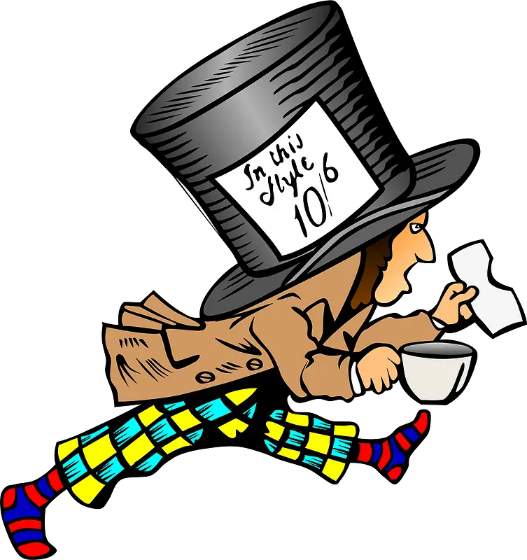  Mad Hatter Drawing Cartoon Clipart Mad Hatter Vector Png Mad Hatter Hat Png