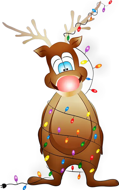  Red Nose Reindeer Christmas Lights Free Image On Pixabay Rudolf Er Rød På Nesen Png Rudolph The Red Nosed Reindeer Png