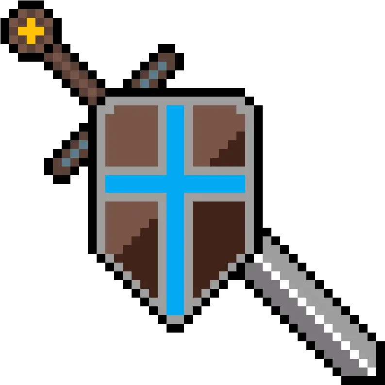  Shield And Sword Png Sword And Shield Mega Man 8 Bit Pixel Art Sword And Shield Mega Man 3 Logo