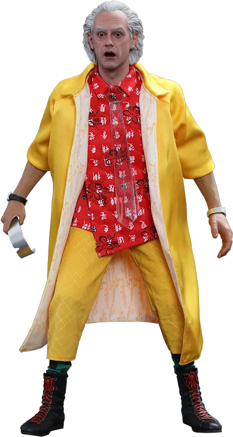  Dr Emmett Brown Sixth Scale Figure Doc Brown Back To The Future 2 Png Back To The Future Logo Transparent