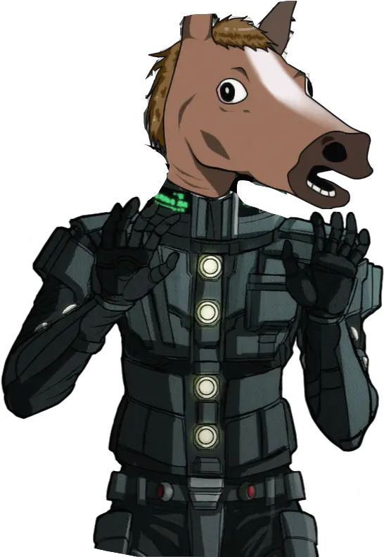  Im Sorry Kiibo With Horse Mask Original Made By Kiibo Danganronpa Sprites Png Horse Mask Png