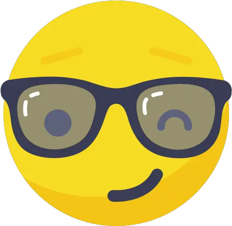  Boss Fun Glasses Playful Smile Smiley Wink Icon Wink Emoji With Glasses Png Wink Png