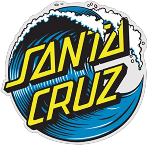  Santa Cruz Wave Dot Logo Sticker Sticker Mania Vector Santa Cruz Logo Png Independent Trucks Logo