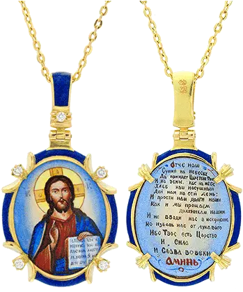  Plardgold Solid Png Religious Icon Necklace