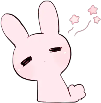  Telegram Sticker From Rabbits And Girls Pink Pack Dot Png Dva Rabbit Icon Text