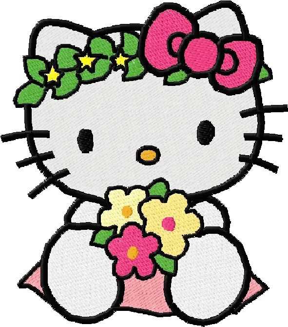  Hello Kitty Embroidery Pink Hello Kitty Transparent Png Hello Kitty Logo