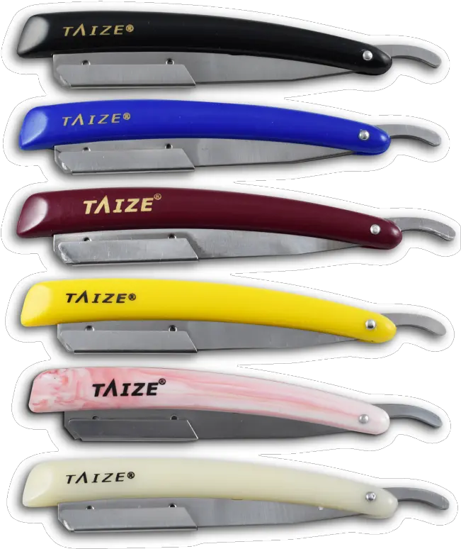  Taize Straight Razors Assorted Colors Blade Png Straight Razor Png