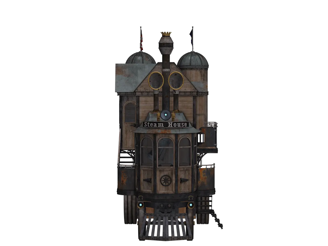  Download Steampunk Building Png Full Size Png House Steampunk Png Building Png