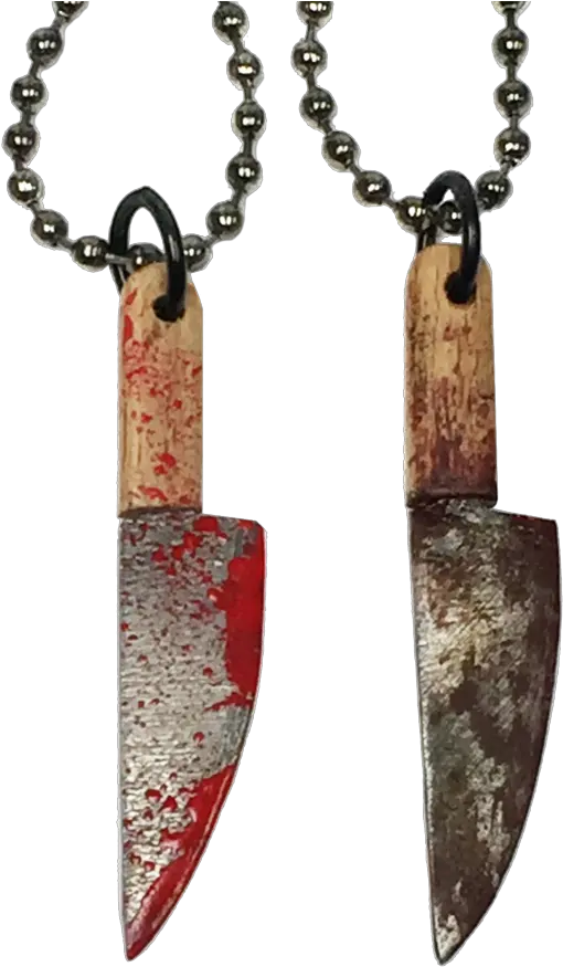  Download Hd Bloody Butcher Knife Necklace Butcher Knife Hunting Knife Png Knife Transparent