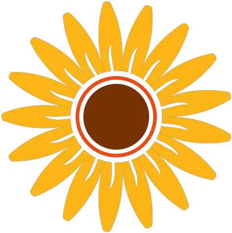  Flat Sunflower Head Illustration Transparent Png U0026 Svg Corel Draw X3 Flower Design Sunflower Png Transparent