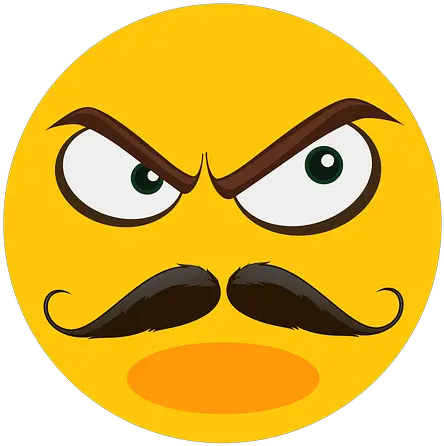  Mustache Angry Suspect Angry Face With Mustache Png Angry Face Emoji Png