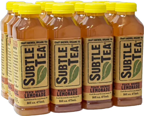  Peach Brewed Lemonade Subtle Tea Case 12 Bottles Free Shipping U2014 The Subtle Tea Company Png Free Shipping Png