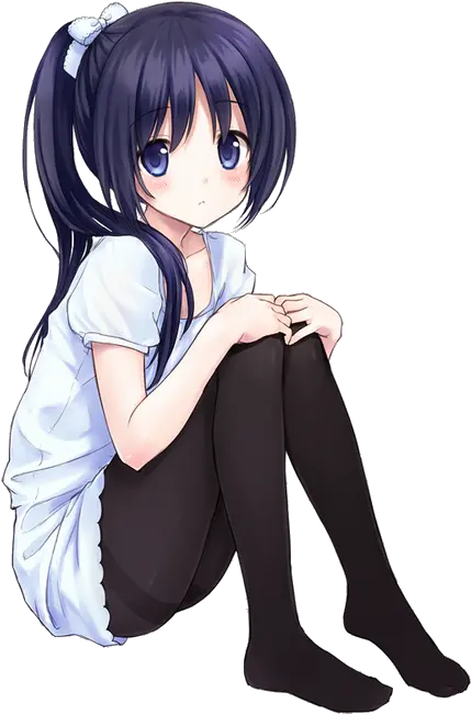  Download Anime Girl Drawing Hd Transparent Anime Girl Sitting Png Sad Anime Girl Png