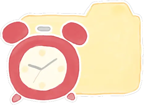  Yellow Folder With Alarm Clock Icon Icon 512x512 Png Dot Clock Icon Png