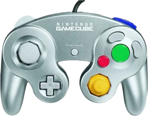  Nintendo Gamecube Silver Controller Platinum Gamecube Controller Png Controller Transparent Background