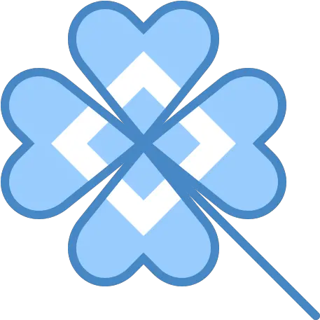  Clover Icon In Blue Ui Style Fire Division Symbols Png 4 Leaf Clover Icon