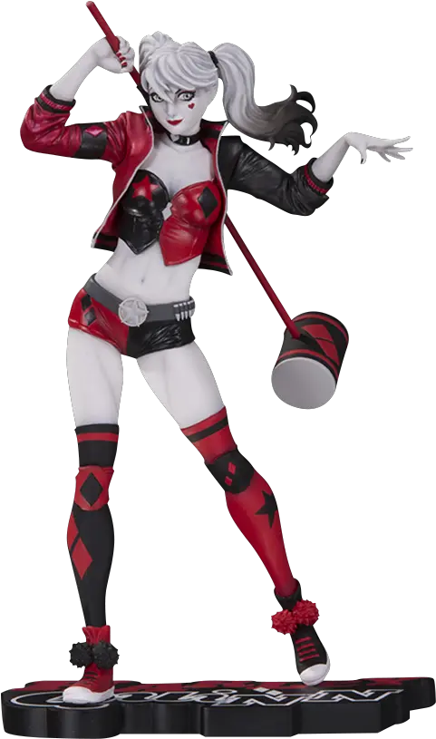  Dc Collectibles Harley Quinn Statue Harley Quinn Red White Harley Quinn Red White And Black Png Harley Quinn Transparent