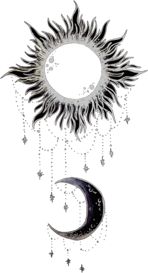  Moon Sun Blackandwhite Black White Png Transparent Sun And Moon Png Sun And Moon Png