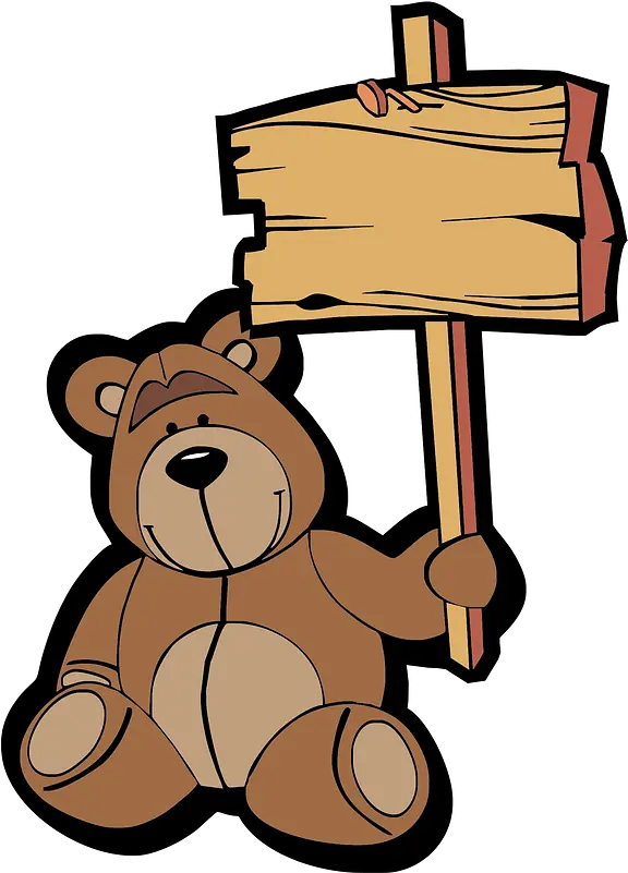  Teddy Bear With Blank Sign Clipart Free Download Clip Art Teddy Bear Imges Png Blank Sign Png