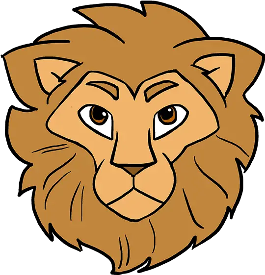  How To Draw Lion Head Lion Face Easy Drawing Transparent Draw A Lion Head Png Lion Head Transparent