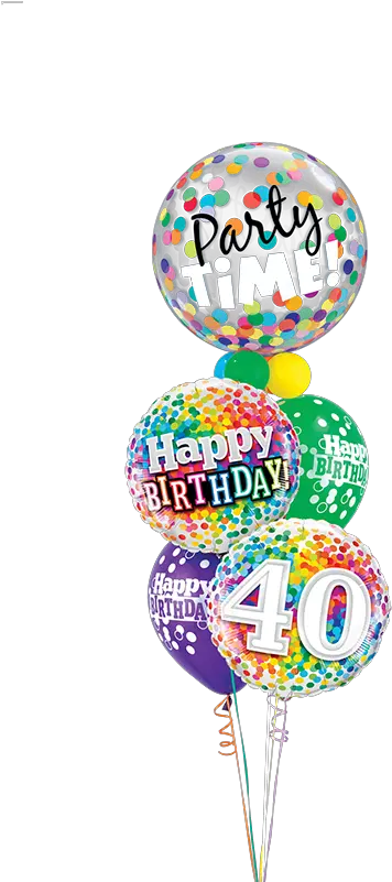  40th Birthday Confetti Bubble Staggered Yolo Party Shop Balloon Png Party Confetti Png