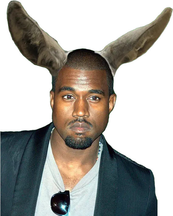  West Dubbed A Jackass By Obama Kanye West Transparent Resting Bitch Face For Men Png Kanye West Head Png