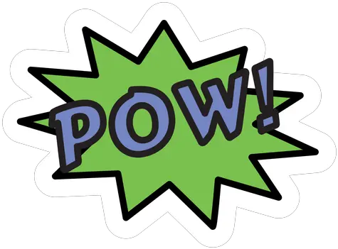  Pow Sticker Graphic Design Png Pow Png