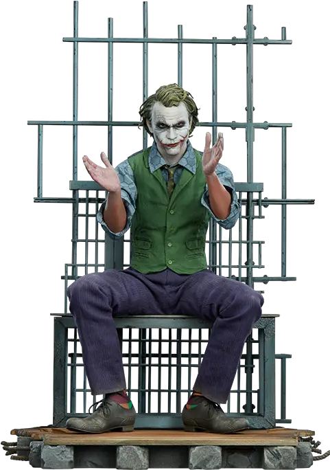  The Joker Premium Format Figure By Sideshow Collectibles Joker Dark Knight Statue Png Joker Transparent