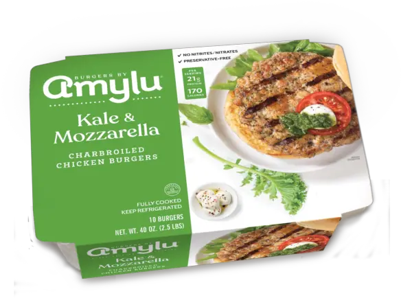  Kale U0026 Mozzarella Chicken Burger Amylu Foods Inc Chicken Burger Organic Kale Mozzarella Png Costco Icon