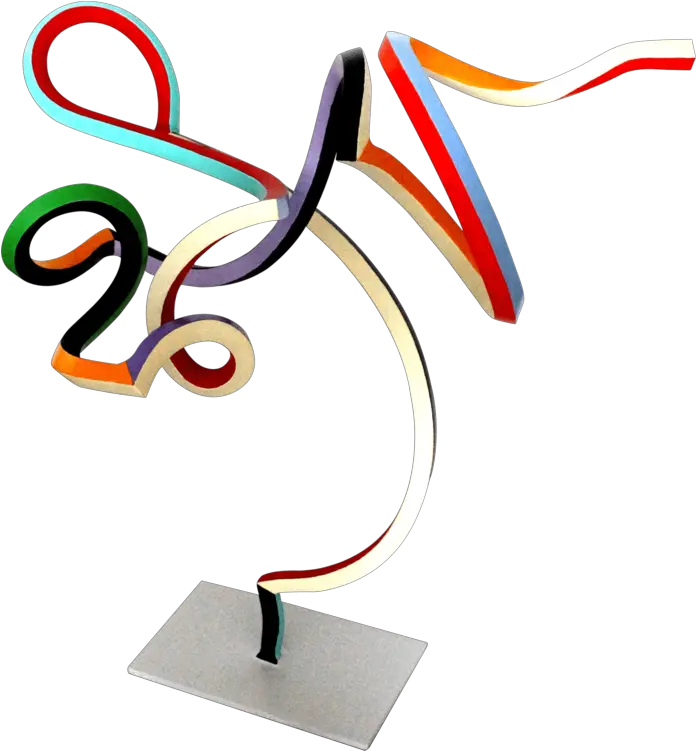  Streamer 73 By Frans Muhren 2019 Sculpture Steel Singulart Clip Art Png Streamer Png